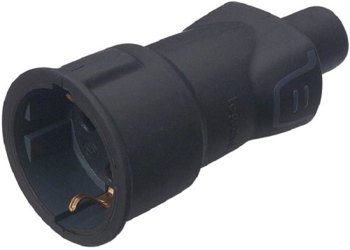 Розетка штепсельная с заземлением прямая Legrand Helium 16А IP44 черный картинка 